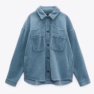 ZARA Cropped Corduroy Overshirt